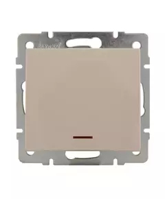 Выключатель 1-кл. СП Rain IP20 с подсветкой механизм крем. LEZARD 703-0388-111