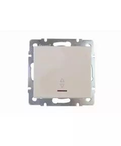 Переключатель проходной 1-кл. СП Rain IP20 с подсветкой механизм крем. LEZARD 703-0388-114