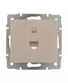 Розетка компьютерная СП Rain RJ45 16А IP20 механизм крем. LEZARD 703-0388-139