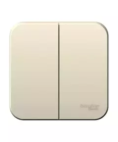 Выключатель 2-кл. ОП Blanca 10А IP20 (сх. 5) 250В с изолир. пластиной молочн. SE BLNVA105012