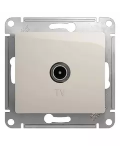 Розетка телевизионная оконечная TV 1-м СП Glossa 1дБ механизм молочн. SE GSL000991