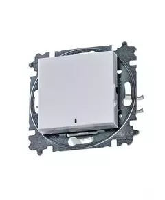 Переключатель 1-кл. СП Levit IP20 с подсветкой ориентацион. бел./ледяной ABB 2CHH590646A6001