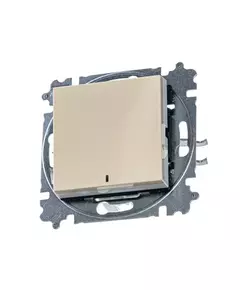 Переключатель 1-кл. СП Levit IP20 с подсветкой ориентацион. сл. кость/бел. ABB 2CHH590646A6017