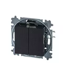 Переключатель 2-кл. СП Levit IP20 антрацит/дым. черн. ABB 2CHH595245A6063