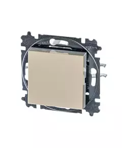 Выключатель кнопочный 1-кл. СП Levit IP20 сл. кость/бел. ABB 2CHH599145A6017