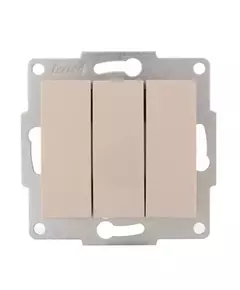 Выключатель 3-кл. 1п СП Karina 10А IP20 механизм крем. LEZARD 707-0388-109