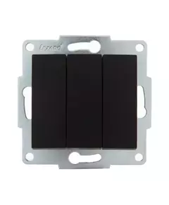 Выключатель 3-кл. 1п СП Karina 10А IP20 механизм черн. бархат LEZARD 707-4288-109