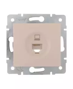 Розетка компьютерная 1-м СП Karina RJ45 механизм крем. LEZARD 707-0388-139