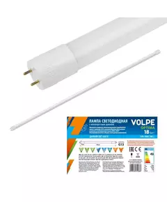 Лампа светодиодная Optima LED-T8-24W/DW/G13/FR/FIX/O 24Вт матовая 6500К холод. бел. G13 неповорот. (упак. рукав) Volpe UL-00003087