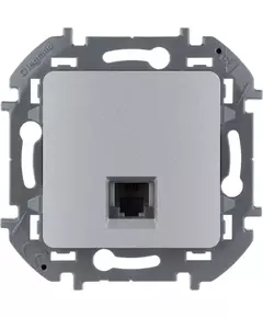 Розетка телефонная Inspiria RJ11 механизм алюм. Leg 673822