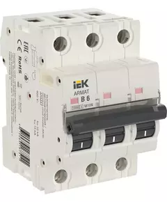 Выключатель автоматический модульный 3п B 6А M10N ARMAT IEK AR-M10N-3-B006