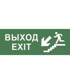 Этикетка самоклеящаяся 200х60мм "Выход/лестница вниз/фигура" DPA/DBA INFO-DBA-013 ЭРА Б0048465