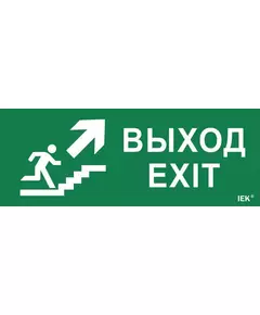 Этикетка самоклеящаяся "Выход/лестница вверх/фигура" ДПА IP20/54 IEK LPC10-1-24-09-VLVVF