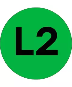Наклейка "L2" d20мм PROxima EKF an-2-15-1