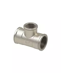 Тройник переходной латунь внутр./внутр./внутр. резьба 1х1/2х1дюйм никель (инд. упак.) RTP 34922
