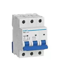 Выключатель автоматический модульный 3п D 2А 10кА NB1-63H (R) CHINT 179883