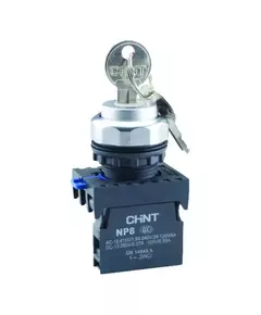 Переключатель с ключом NP8-10Y/21 2 положения фиксацией 2НО IP65 (R) CHINT 667182