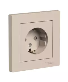 Розетка AtlasDesign 16А с заземл. со шторками в сборе песочн. SE ATN001244