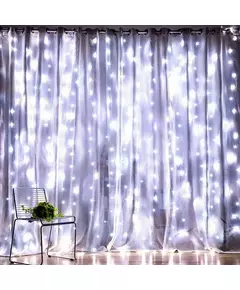 Гирлянда светодиодная "Дождь/Занавес" 3х3м 400LED холод. бел. IP20 220В 8 режимов Эра Б0051875