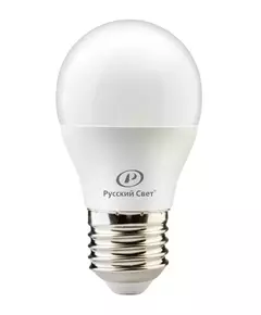 Лампа светодиодная RS G45 E27 6W 220-240V 4000К 6Вт 600лм Ra 90 шар Русский Свет 15010445047