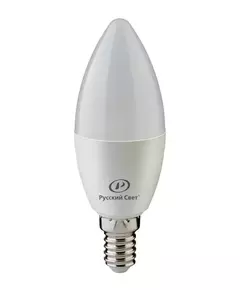 Лампа светодиодная RS C37 E14 8W 220-240V 2700К 8Вт 800лм Ra 90 свеча Русский Свет 15010545058