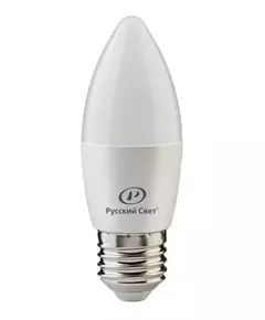 Лампа светодиодная RS C37 E27 6W 220-240V 4000К 6Вт 600лм Ra 90 свеча Русский Свет 15010545061