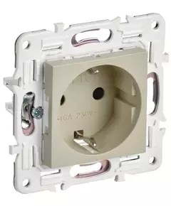 Розетка SKANDY 16А с заземл. защ. штроки SK-R04B беж. IEK SK-R14-16-K10