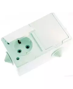 Розетка 2-м ОП РА16-759 16А IP44 с заземл. ПГ бел. Кунцево 5907