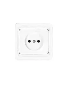 Розетка 1-м СП Валери 16А IP20 без заземл. бел. UNIVersal В0022