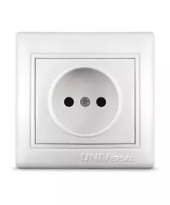 Розетка 1-м СП Севиль 16А IP20 без заземл. бел. UNIVersal С0022