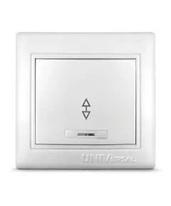 Выключатель проходной 1-кл. СП Севиль 10А IP20 с подсветкой бел. UNIVersal С0125