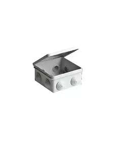 Коробка распределительная ОП 100х100х50мм 8 вводов откид. крышка IP54 сер. Ruvinil 67045
