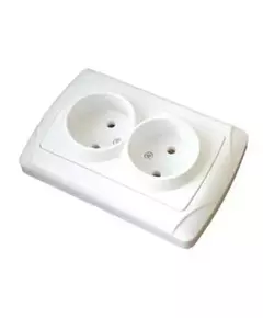 Розетка 2-м СП Маргарита 16А IP20 без заземл. бел. UNIVersal М0102