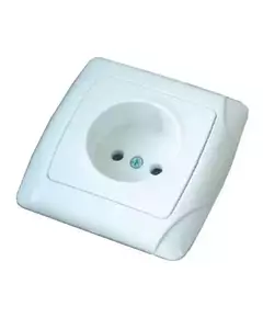 Розетка 1-м СП Маргарита 16А IP20 без заземл. защ. шторки бел. UNIVersal М0022