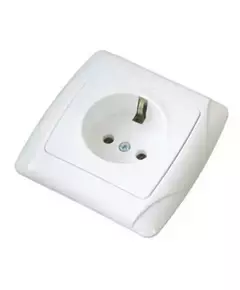 Розетка 1-м СП Маргарита 16А IP20 с заземл. бел. UNIVersal М0028
