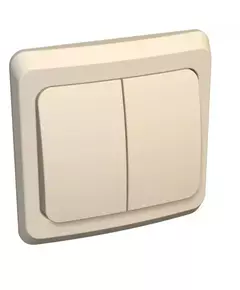 Выключатель 2-кл. СП Этюд 10А IP20 крем. SchE BC10-002K