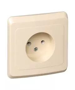 Розетка 1-м СП Этюд 16А IP20 без заземл. крем. SchE PC16-001K