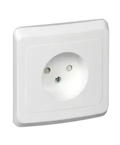 Розетка 1-м СП Этюд 16А IP20 защ. шторки без заземл. бел. SchE PC16-002B