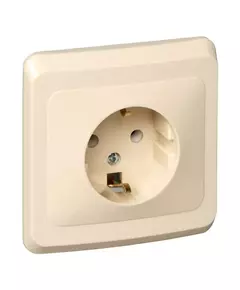 Розетка 1-м СП Этюд 16А с заземл. крем. SchE PC16-003K