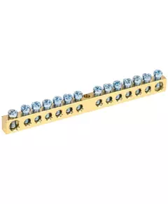Шина PEN "земля-ноль" 6х9мм 14/1 (14групп/крепеж по центру) IEK YNN10-14-100