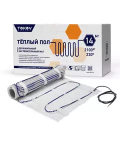 Комплект "Теплый пол" (мат) 150Вт/кв.м 14кв.м TOKOV ELECTRIC TKE-MAT150-2100-14