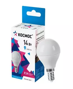 Лампа светодиодная 14Вт Шар 45 E14 4500К 174-265В КОСМОС LkecLED14wGL45E1445