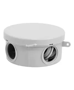 Коробка распределительная ОП 85х40мм 4 каб. вводов IP54 сер. (круг.) TOKOV ELECTRIC TKE-KR-85-40-C06