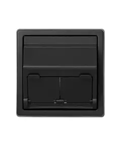 Адаптер на 2 RJ45(12) коннектора 75528; 75540; 75541; 75544-39 75542-30 наклонный Simon73 Loft графит 73086-62