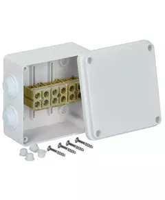 Коробка распаячная ОП КМ 100х100х50мм бел. IEK UKO10-100-050-100-K01-E