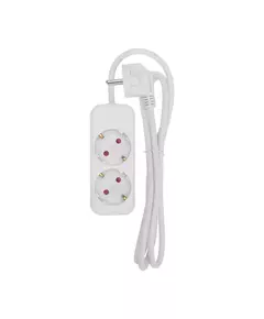 Удлинитель 2х1.5м с заземл. STANDARD 3х1кв.мм бел. Rexant 13-4003