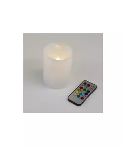 Фигура LED "Свеча" ULD-F052 RGB RC CANDLE на батарейках 2АА (не в/к). 7.5х10 см 1 светодиод. RGB свет пульт ДУ (в/к). Uniel UL-00007258