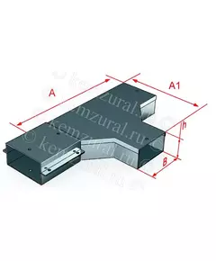 Короб тройниковый СТ 100х100 УХЛ1 (S=0.7мм) КЭМЗ 382 101001 57