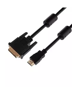 Шнур HDMI - DVI-D gold 1.5м с фильтрами Rexant 17-6303