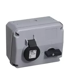 Розетка с выключателем и мех. блок. 332MHS5 32A 3P+E IP44 5ч ABB 2CMA167676R1000